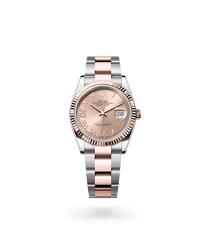 Rolex Datejust | 126231 | Datejust 36 | หน้าปัดสี | หน้าปัดสีชมพูกุหลาบ | ขอบหน้าปัดแบบร่อง | Everose Rolesor | M126231-0028 | ชาย Watch | Rolex Official Retailer - Srichai Watch