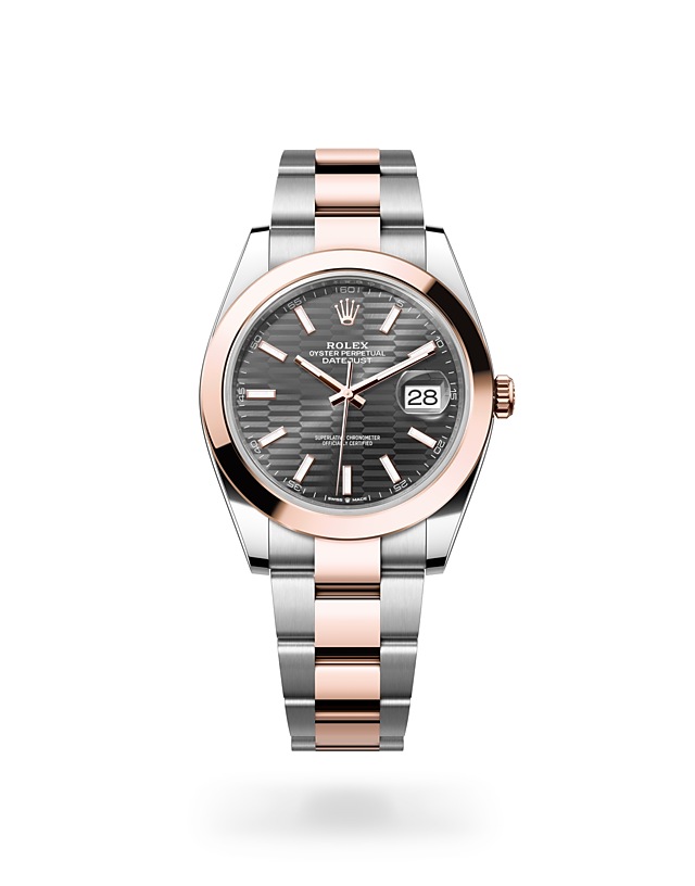 Rolex Datejust | 126301 | Datejust 41 | Dark dial | Slate Dial | Everose Rolesor | The Oyster bracelet | M126301-0019 | Men Watch | Rolex Official Retailer - Srichai Watch