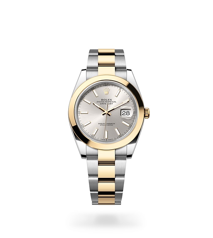 Rolex Datejust | 126303 | Datejust 41 | Light dial | Silver dial | Yellow Rolesor | The Oyster bracelet | M126303-0001 | Men Watch | Rolex Official Retailer - Srichai Watch