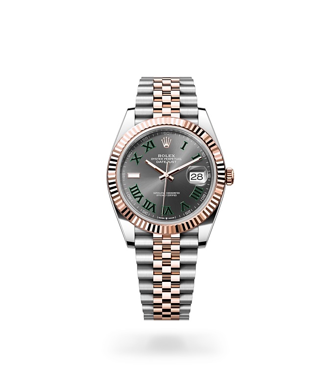 Rolex Datejust | 126331 | Datejust 41 | หน้าปัดสีเข้ม | ขอบหน้าปัดแบบร่อง | หน้าปัดสีเทาอมน้ำเงิน | Everose Rolesor | M126331-0016 | ชาย Watch | Rolex Official Retailer - Srichai Watch
