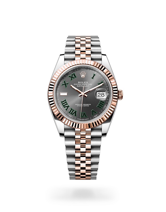 Rolex Datejust | 126331 | Datejust 41 | Dark dial | Fluted bezel | Slate Dial | Everose Rolesor | M126331-0016 | Men Watch | Rolex Official Retailer - Srichai Watch
