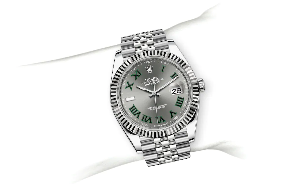 Rolex Datejust | 126334 | Datejust 41 | Dark dial | Fluted bezel | Slate Dial | White Rolesor | M126334-0022 | Men Watch | Rolex Official Retailer - Srichai Watch