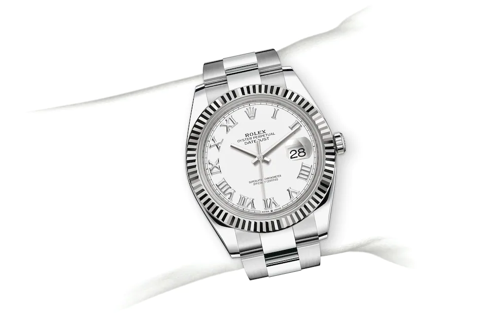 Rolex Datejust | 126334 | Datejust 41 | หน้าปัดสีอ่อน | ขอบหน้าปัดแบบร่อง | หน้าปัดสีขาว | White Rolesor | M126334-0023 | ชาย Watch | Rolex Official Retailer - Srichai Watch