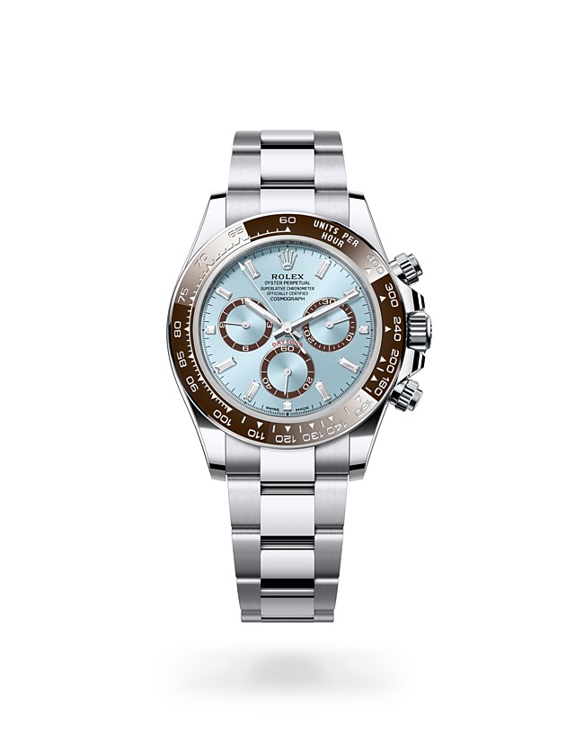 Rolex Cosmograph Daytona | 126506 | Cosmograph Daytona | Gem-set dial | Ice-Blue Dial | The tachymetric scale | Platinum | M126506-0002 | Men Watch | Rolex Official Retailer - Srichai Watch