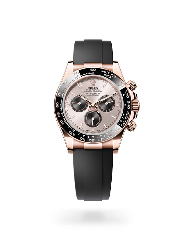 Rolex Cosmograph Daytona | 126515LN | Cosmograph Daytona | Light dial | The Oysterflex Bracelet | 18 ct Everose gold | Sundust and bright black dial | M126515LN-0006 | Men Watch | Rolex Official Retailer - Srichai Watch