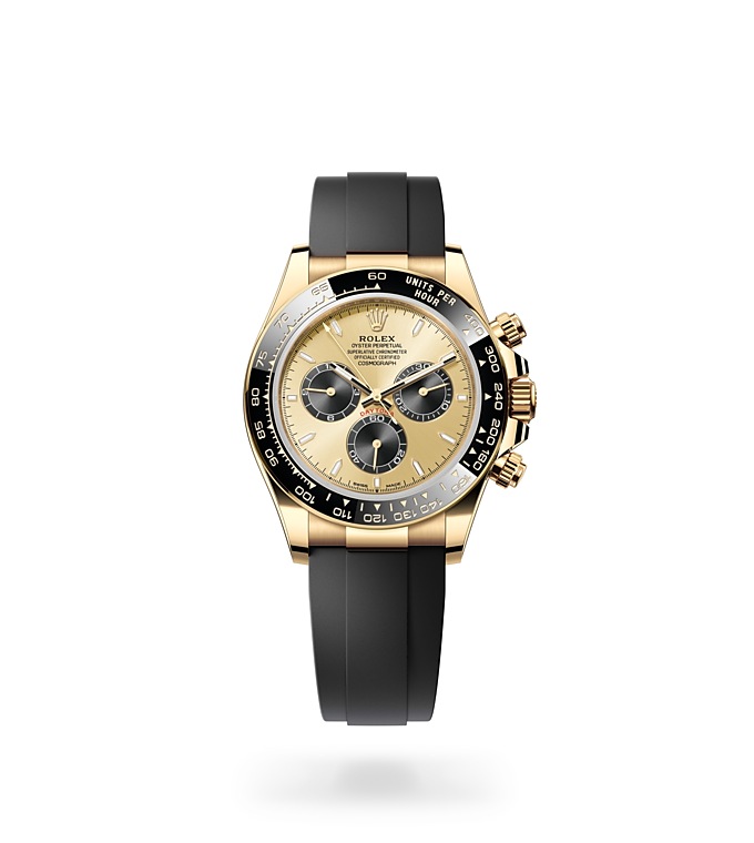 Rolex Cosmograph Daytona | 126518LN | Cosmograph Daytona | Coloured dial | The Oysterflex Bracelet | 18 ct yellow gold | Golden and bright black dial | M126518LN-0012 | Men Watch | Rolex Official Retailer - Srichai Watch