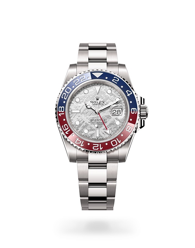 Rolex GMT-Master II | 126719BLRO | GMT-Master II | หน้าปัดสีอ่อน | หน้าปัดเมทิโอไรต์ | ขอบหน้าปัดแสดงเวลา 24 ชั่วโมงแบบหมุนได้ | ทองคำขาว 18 กะรัต | M126719BLRO-0002 | ชาย Watch | Rolex Official Retailer - Srichai Watch