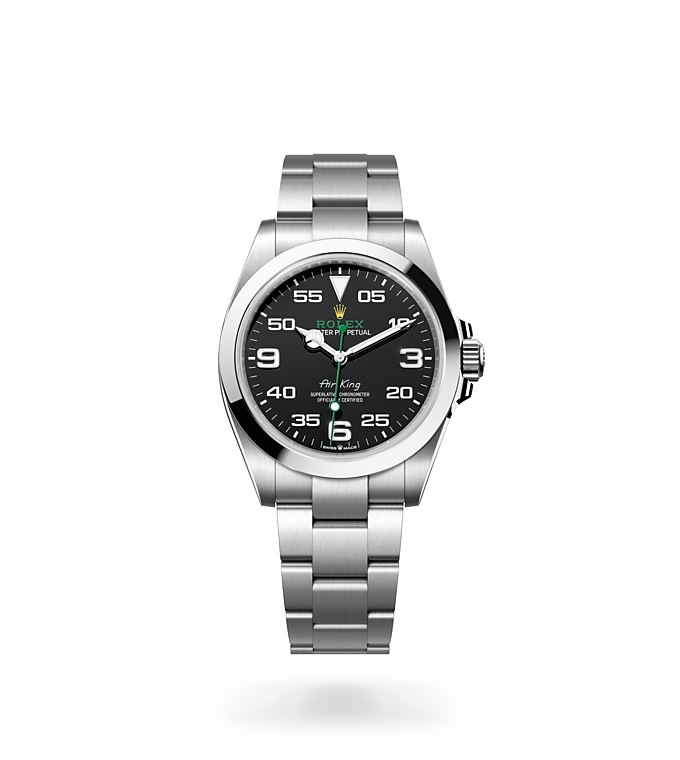 Rolex Air-King | 126900 | Air-King | หน้าปัดสีเข้ม | หน้าปัดสีดำ | Oystersteel | สายนาฬิกา Oyster | M126900-0001 | ชาย Watch | Rolex Official Retailer - Srichai Watch