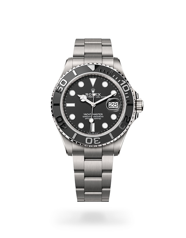 Rolex Yacht-Master | 226627 | Yacht-Master 42 | Dark dial | Bidirectional Rotatable Bezel | Intense black dial | RLX titanium | M226627-0001 | Men Watch | Rolex Official Retailer - Srichai Watch