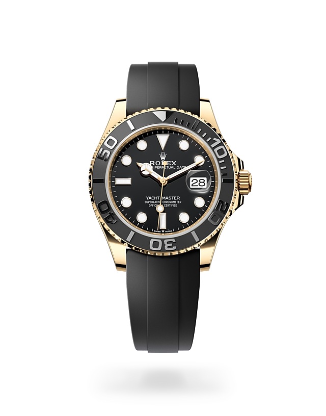 Rolex Yacht-Master | 226658 | Yacht-Master 42 | Dark dial | The Oysterflex Bracelet | 18 ct yellow gold | Bidirectional Rotatable Bezel | M226658-0001 | Men Watch | Rolex Official Retailer - Srichai Watch