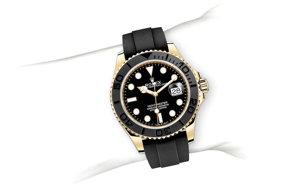Rolex Yacht-Master | 226658 | Yacht-Master 42 | หน้าปัดสีเข้ม | สาย Oysterflex | ทองคำ 18 กะรัต | Bidirectional Rotatable Bezel | M226658-0001 | ชาย Watch | Rolex Official Retailer - Srichai Watch