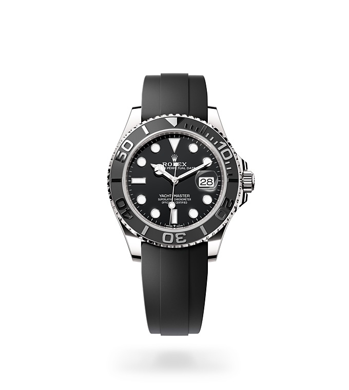 Rolex Yacht-Master | 226659 | Yacht-Master 42 | Dark dial | The Oysterflex Bracelet | 18 ct white gold | Bidirectional Rotatable Bezel | M226659-0002 | Men Watch | Rolex Official Retailer - Srichai Watch