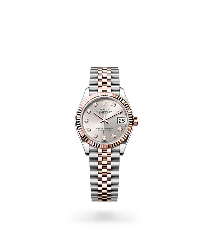 Rolex Datejust | 278271 | Datejust 31 | Light dial | Silver dial | Fluted bezel | Everose Rolesor | M278271-0016 | Women Watch | Rolex Official Retailer - Srichai Watch