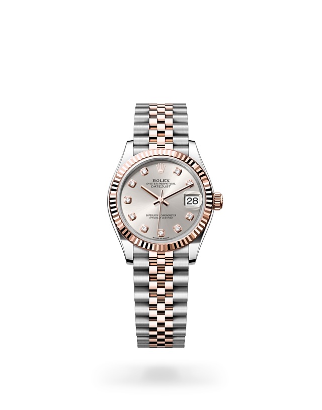 Rolex Datejust | 278271 | Datejust 31 | Light dial | Silver dial | Fluted bezel | Everose Rolesor | M278271-0016 | Women Watch | Rolex Official Retailer - Srichai Watch