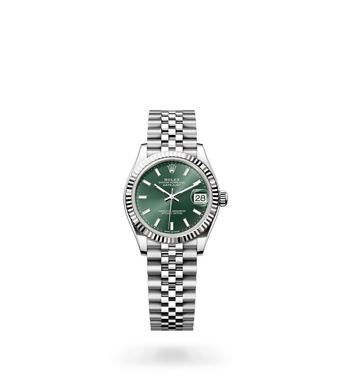Rolex Datejust | 278274 | Datejust 31 | Coloured dial | Fluted bezel | Mint green dial | White Rolesor | M278274-0018 | Women Watch | Rolex Official Retailer - Srichai Watch