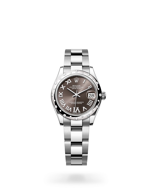 Rolex Datejust | 278344RBR | Datejust 31 | Dark dial | Dark Grey Dial | Diamond-set bezel | White Rolesor | M278344RBR-0029 | Women Watch | Rolex Official Retailer - Srichai Watch