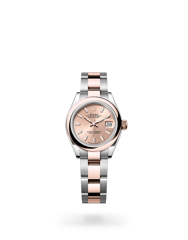 Rolex Lady-Datejust | 279161 | Lady-Datejust | Coloured dial | Rosé-colour dial | Everose Rolesor | The Oyster bracelet | M279161-0024 | Women Watch | Rolex Official Retailer - Srichai Watch