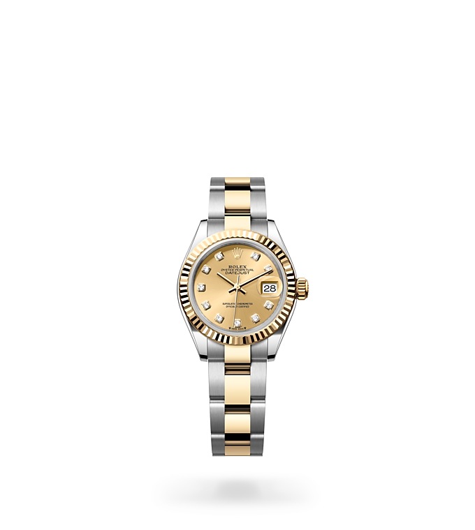 Rolex Lady-Datejust | 279173 | Lady-Datejust | หน้าปัดสี | หน้าปัดสีแชมเปญ | ขอบหน้าปัดแบบร่อง | Yellow Rolesor | M279173-0012 | หญิง Watch | Rolex Official Retailer - Srichai Watch