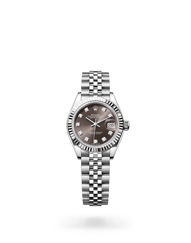 Rolex Lady-Datejust | 279174 | Lady-Datejust | Dark dial | Dark Grey Dial | Fluted bezel | White Rolesor | M279174-0015 | Women Watch | Rolex Official Retailer - Srichai Watch