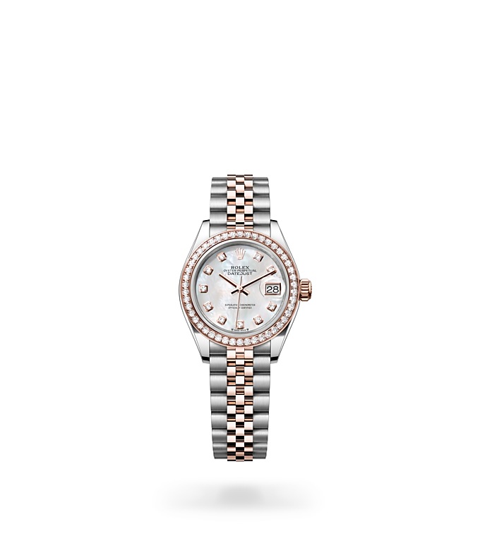 Rolex Lady-Datejust | 279381RBR | Lady-Datejust | Light dial | Mother-of-Pearl Dial | Diamond-set bezel | Everose Rolesor | M279381RBR-0013 | Women Watch | Rolex Official Retailer - Srichai Watch