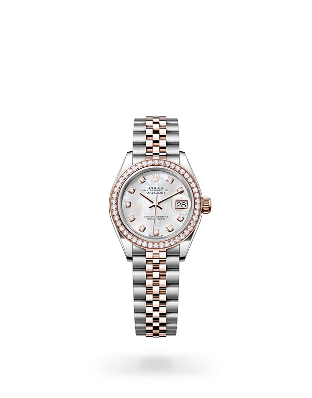 Rolex Lady-Datejust | 279381RBR | Lady-Datejust | Light dial | Mother-of-Pearl Dial | Diamond-set bezel | Everose Rolesor | M279381RBR-0013 | Women Watch | Rolex Official Retailer - Srichai Watch