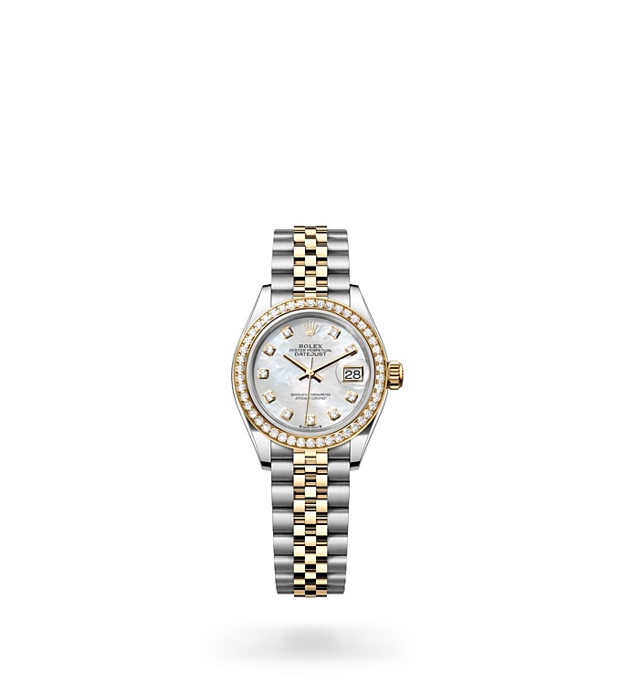 Rolex Lady-Datejust | 279383RBR | Lady-Datejust | Light dial | Mother-of-Pearl Dial | Diamond-set bezel | Yellow Rolesor | M279383RBR-0019 | Women Watch | Rolex Official Retailer - Srichai Watch