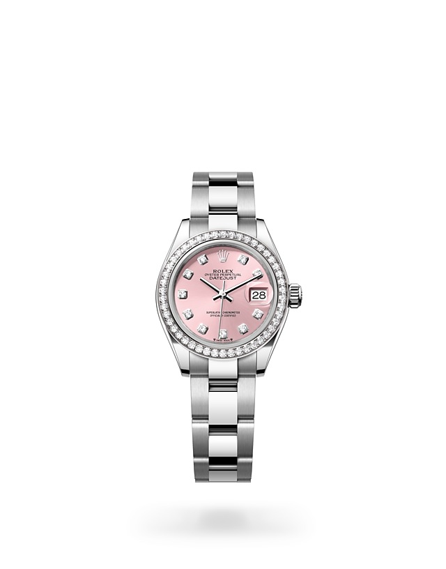 Rolex Lady-Datejust | 279384RBR | Lady-Datejust | Coloured dial | Pink Dial | Diamond-set bezel | White Rolesor | M279384RBR-0004 | Women Watch | Rolex Official Retailer - Srichai Watch