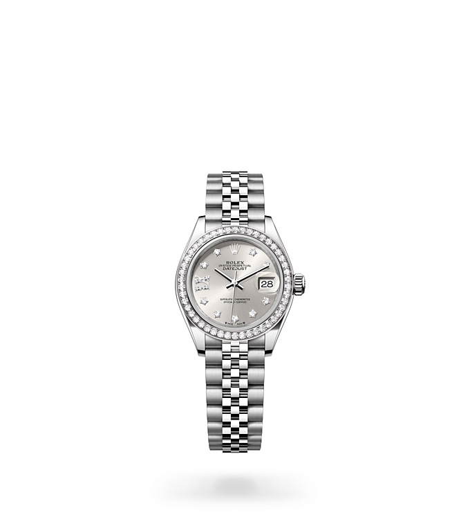 Rolex Lady-Datejust | 279384RBR | Lady-Datejust | Light dial | Silver dial | Diamond-set bezel | White Rolesor | M279384RBR-0021 | Women Watch | Rolex Official Retailer - Srichai Watch