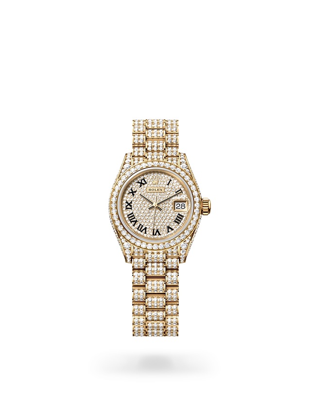 Rolex Lady-Datejust | 279458RBR | Lady-Datejust | หน้าปัดประดับอัญมณี | หน้าปัดประดับเพชร | ขอบหน้าปัดประดับเพชร | ทองคำ 18 กะรัต | M279458RBR-0001 | หญิง Watch | Rolex Official Retailer - Srichai Watch