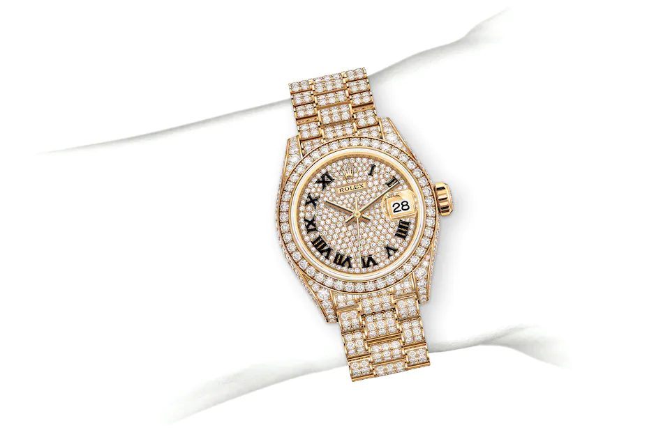 Rolex Lady-Datejust | 279458RBR | Lady-Datejust | หน้าปัดประดับอัญมณี | หน้าปัดประดับเพชร | ขอบหน้าปัดประดับเพชร | ทองคำ 18 กะรัต | M279458RBR-0001 | หญิง Watch | Rolex Official Retailer - Srichai Watch