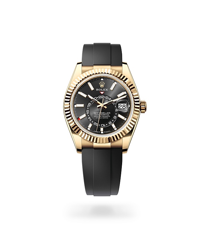 Rolex Sky-Dweller | 336238 | Sky-Dweller | หน้าปัดสีเข้ม | สาย Oysterflex | ทองคำ 18 กะรัต | หน้าปัดสีดำสว่าง | M336238-0002 | ชาย Watch | Rolex Official Retailer - Srichai Watch