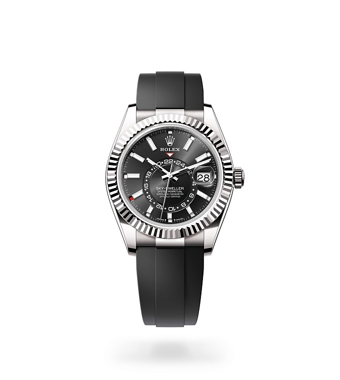 Rolex Sky-Dweller | 336239 | Sky-Dweller | หน้าปัดสีเข้ม | สาย Oysterflex | ทองคำขาว 18 กะรัต | หน้าปัดสีดำสว่าง | M336239-0002 | ชาย Watch | Rolex Official Retailer - Srichai Watch