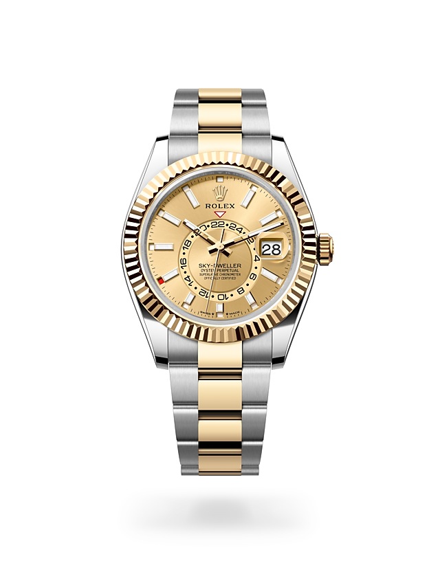 Rolex Sky-Dweller | 336933 | Sky-Dweller | หน้าปัดสี | หน้าปัดสีแชมเปญ | ขอบหน้าปัดแบบร่อง | Yellow Rolesor | M336933-0001 | ชาย Watch | Rolex Official Retailer - Srichai Watch