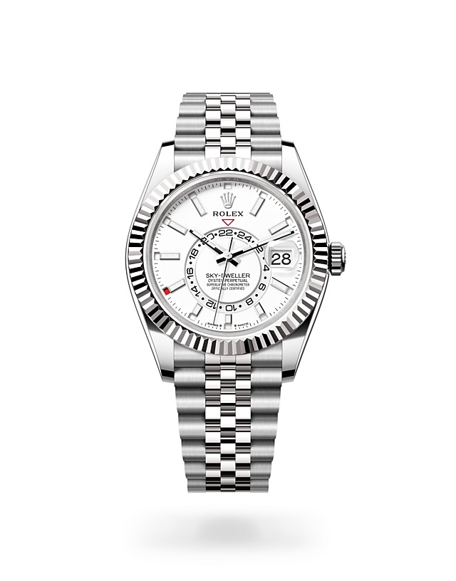 Rolex Sky-Dweller | 336934 | Sky-Dweller | หน้าปัดสีอ่อน | หน้าปัดสีขาวเข้ม | ขอบหน้าปัดแบบร่อง | White Rolesor | M336934-0004 | ชาย Watch | Rolex Official Retailer - Srichai Watch