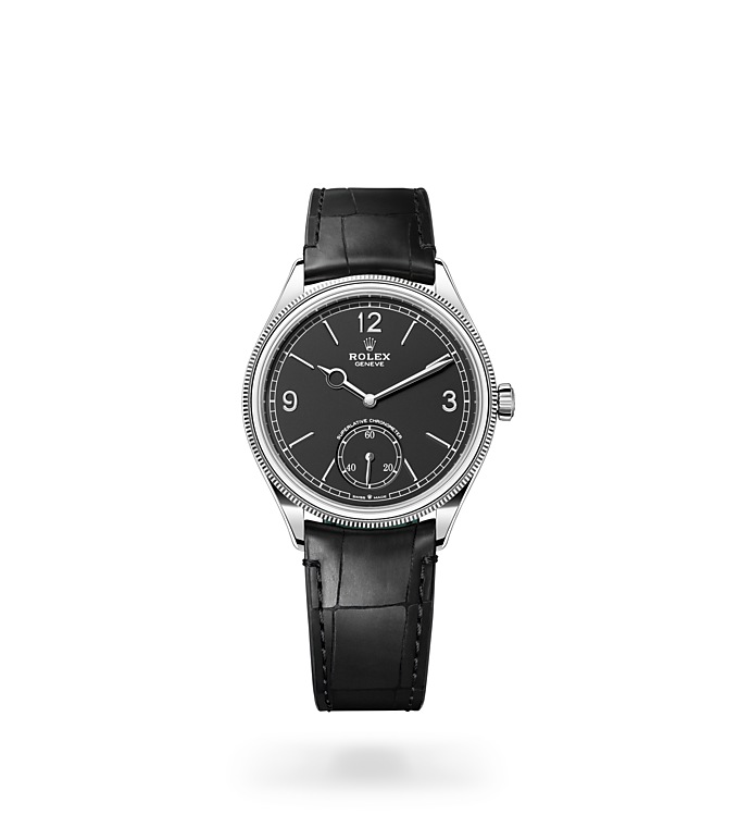 Rolex 1908 | 52509 | 1908 | หน้าปัดสีเข้ม | หน้าปัดสีดำเข้ม | ขอบแบบทรงโดมและเซาะร่อง | ทองคำขาว 18 กะรัต | M52509-0002 | ชาย Watch | Rolex Official Retailer - Srichai Watch