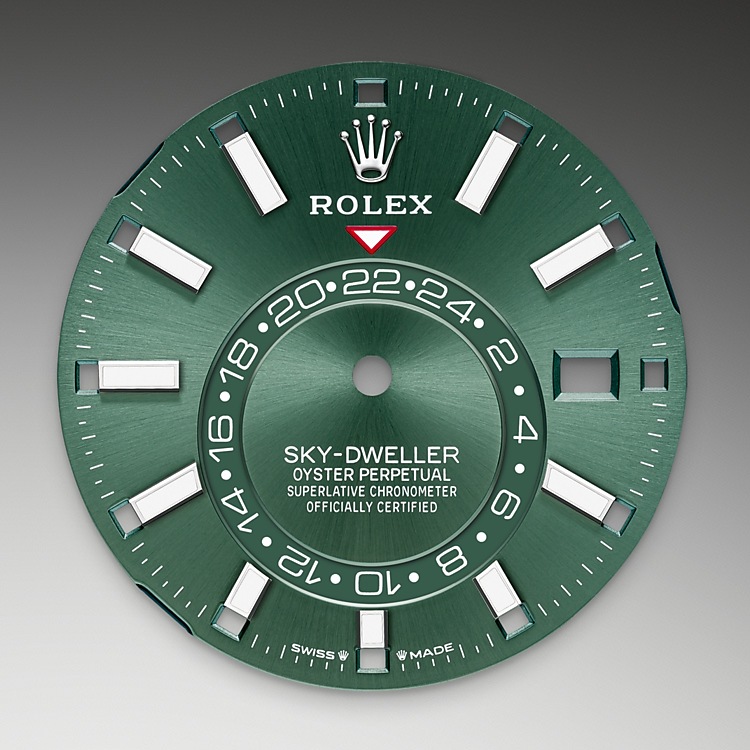 Rolex Sky-Dweller | 336934 | Sky-Dweller | หน้าปัดสี | หน้าปัดสีเขียวมิ้นต์ | ขอบหน้าปัดแบบร่อง | White Rolesor | M336934-0001 | ชาย Watch | Rolex Official Retailer - Srichai Watch