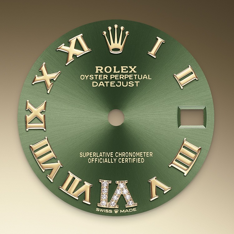 Rolex Datejust | 278278 | Datejust 31 | Coloured dial | Olive-Green Dial | Fluted bezel | 18 ct yellow gold | M278278-0030 | Women Watch | Rolex Official Retailer - Srichai Watch