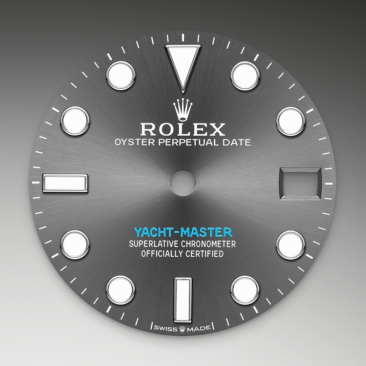 Rolex Yacht-Master | 268622 | Yacht-Master 37 | Dark dial | Bidirectional Rotatable Bezel | Slate Dial | Rolesium | M268622-0002 | Women Watch | Rolex Official Retailer - Srichai Watch