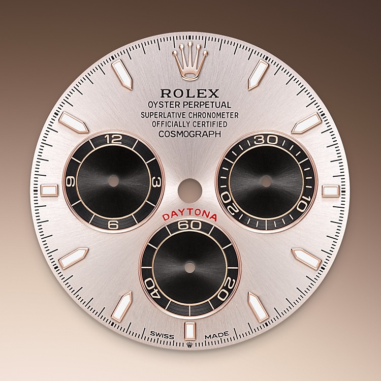 Rolex Cosmograph Daytona | 126515LN | Cosmograph Daytona | Light dial | The Oysterflex Bracelet | 18 ct Everose gold | Sundust and bright black dial | M126515LN-0006 | Men Watch | Rolex Official Retailer - Srichai Watch
