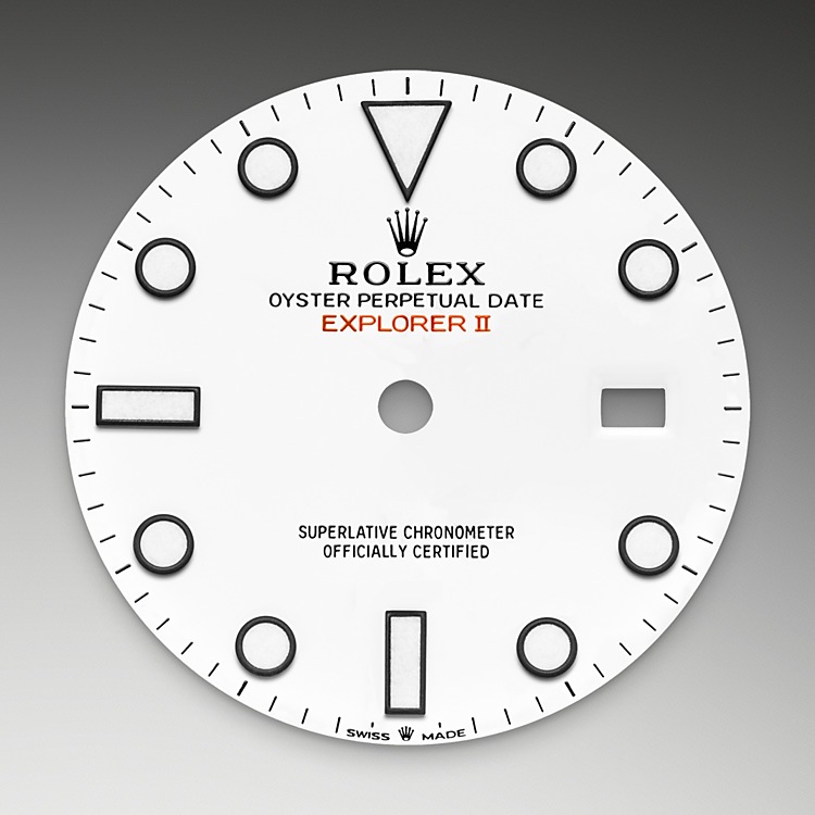 Rolex Explorer | 226570 | Explorer II | Light dial | 24-Hour Bezel | White dial | Oystersteel | M226570-0001 | Men Watch | Rolex Official Retailer - Srichai Watch