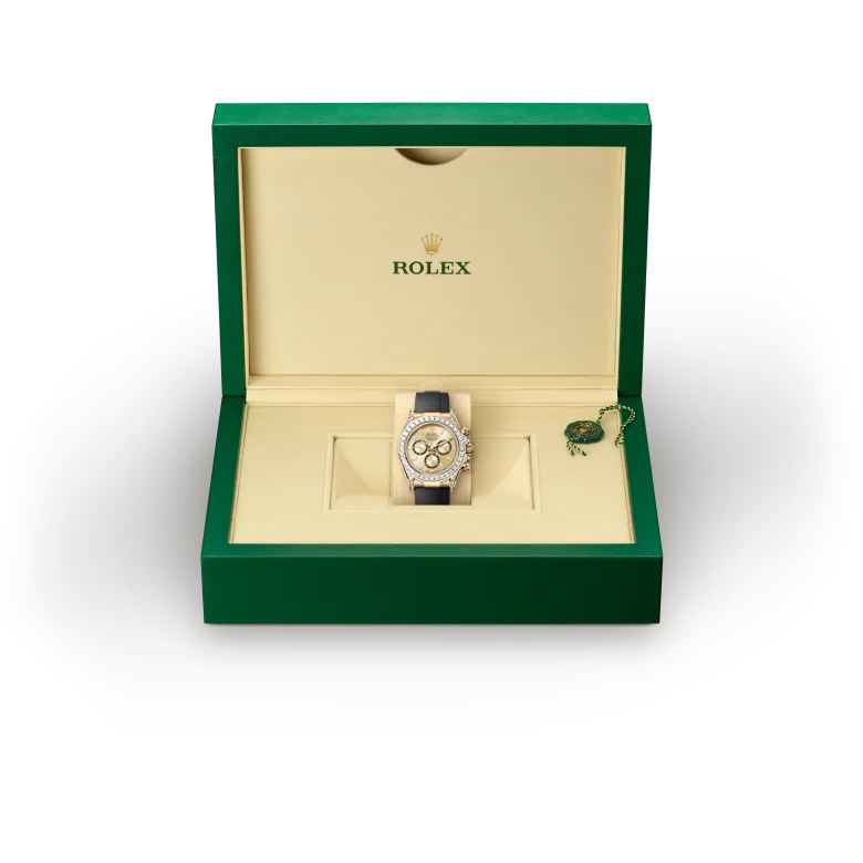 Rolex Cosmograph Daytona in 18 ct yellow gold with lugs set with diamonds, M126538TBR-0004 - Srichai Watch Rolex Cosmograph Daytona in 18 ct yellow gold with lugs set with diamonds, M126538TBR-0004 - Srichai Watch
