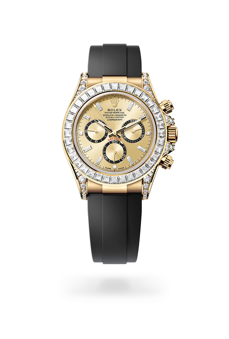 Rolex Cosmograph Daytona in 18 ct yellow gold with lugs set with diamonds, M126538TBR-0004 - Srichai Watch