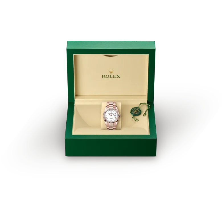 Rolex Day-Date in 18 ct Everose gold, M128235-0070 - Srichai Watch Rolex Day-Date in 18 ct Everose gold, M128235-0070 - Srichai Watch