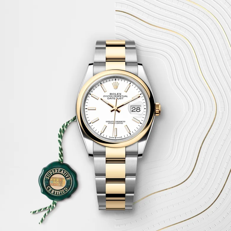 Rolex Datejust in Yellow Rolesor - combination of Oystersteel and yellow gold, M126203-0020 - Srichai Watch