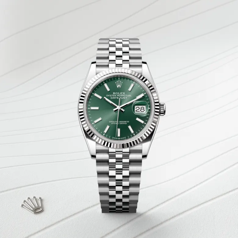 Rolex Datejust in White Rolesor - combination of Oystersteel and white gold, M126234-0051 - Srichai Watch