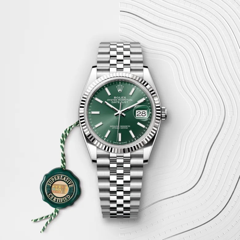 Rolex Datejust in White Rolesor - combination of Oystersteel and white gold, M126234-0051 - Srichai Watch