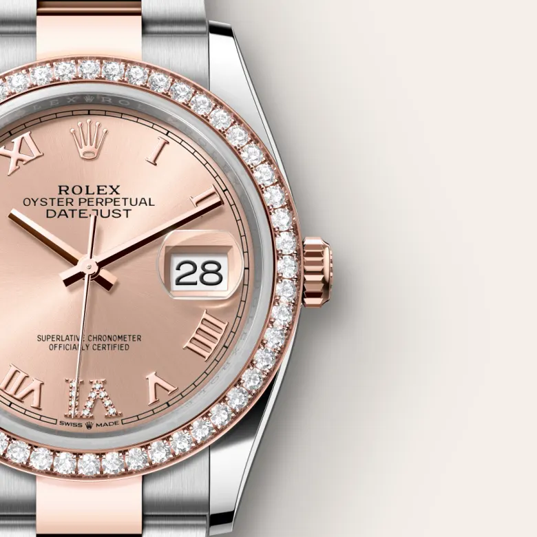 Rolex Datejust in Everose Rolesor - combination of Oystersteel and Everose gold, M126281RBR-0016 - Srichai Watch