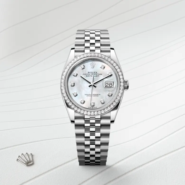 Rolex Datejust in White Rolesor - combination of Oystersteel and white gold, M126284RBR-0011 - Srichai Watch