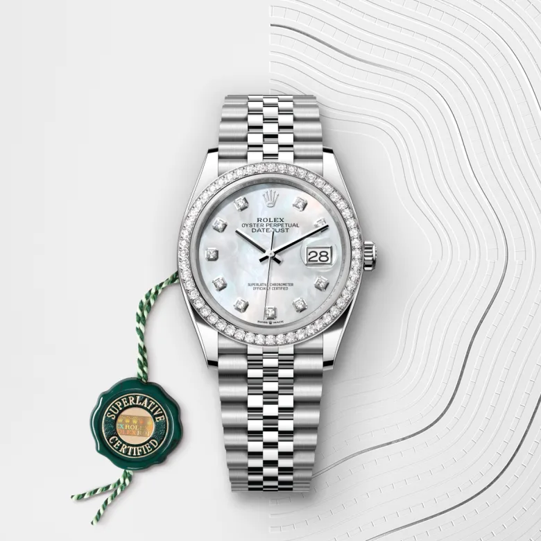 Rolex Datejust in White Rolesor - combination of Oystersteel and white gold, M126284RBR-0011 - Srichai Watch