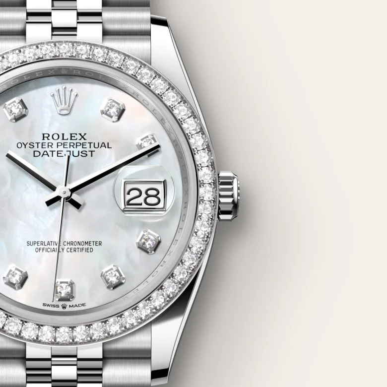 Rolex Datejust in White Rolesor - combination of Oystersteel and white gold, M126284RBR-0011 - Srichai Watch
